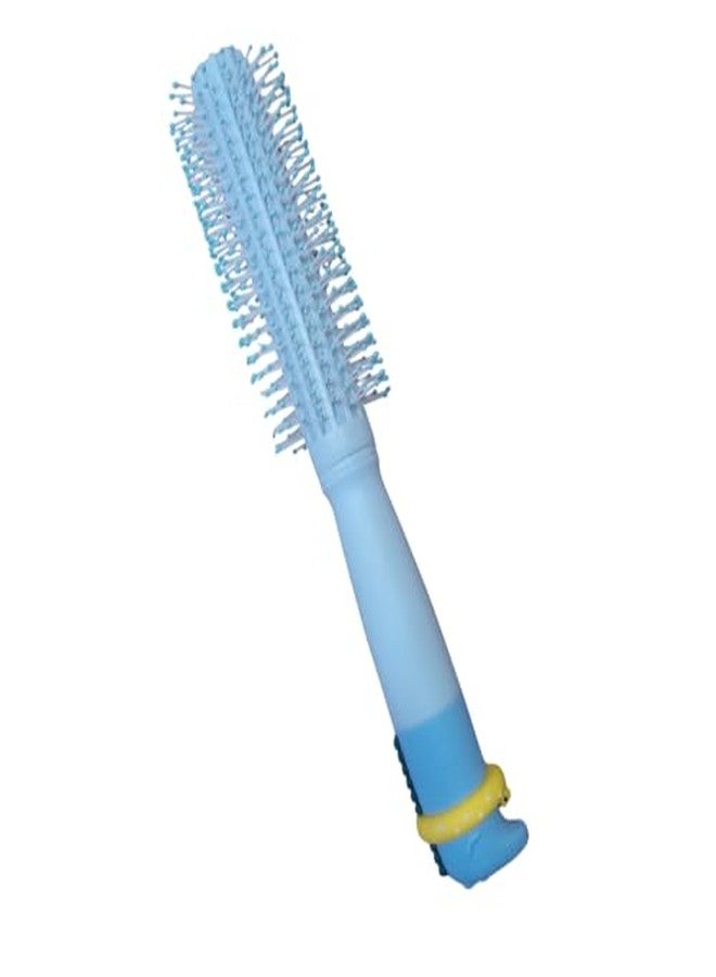 سكارليت لاين فرشاة شعر دائرية احترافية مضادة للكهرباء الساكنة من سكارليت لاين، بمقبض مطاطي أنيق، وشعيرات نايلون ذات رؤوس كروية لتصفيف الشعر - أزرق - Image 2