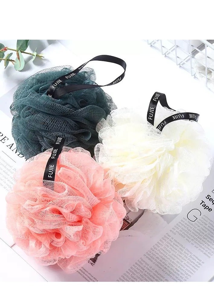 3-Piece Mesh Bath Sponge Loofah Multicolor - Image 1