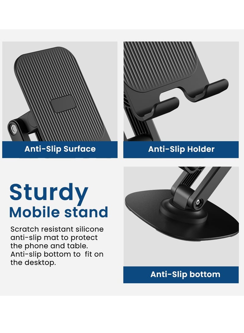 تشابي لاين  حامل معدني قابل للطي بزاوية 360° طراز CHAPPELINE ST34 - حامل موبايل قابل للطي - أسود - Image 4