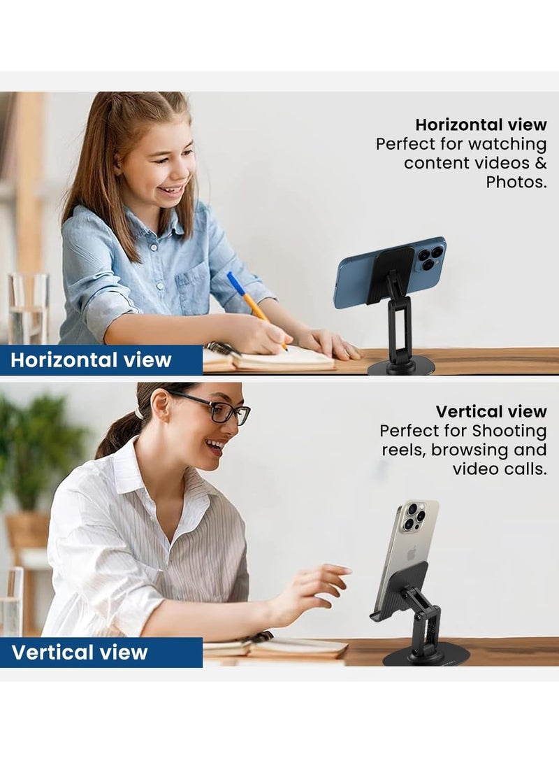 تشابي لاين  حامل معدني قابل للطي بزاوية 360° طراز CHAPPELINE ST34 - حامل موبايل قابل للطي - أسود - Image 2