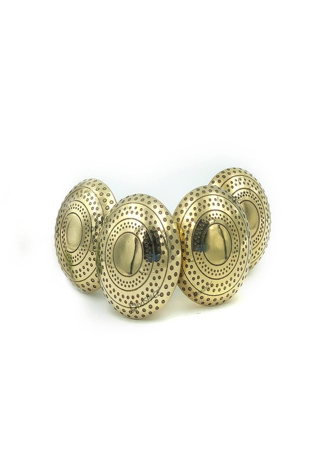 BnoSpace Brass Cupboard Cabinet Door Knobs Drawer Pulls and Hardware Knob Push Handle Knobs for Cabinets/Handmade Classic Hardware Decor, 38 mm (Set of 4) - Image 1