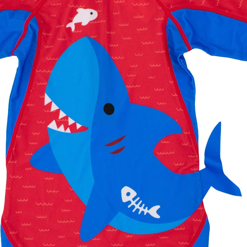 Zoocchini Unisex Baby One Piece Surf Suit - Sophie The Shark, Blue Shark, 2-3 Years - Image 3