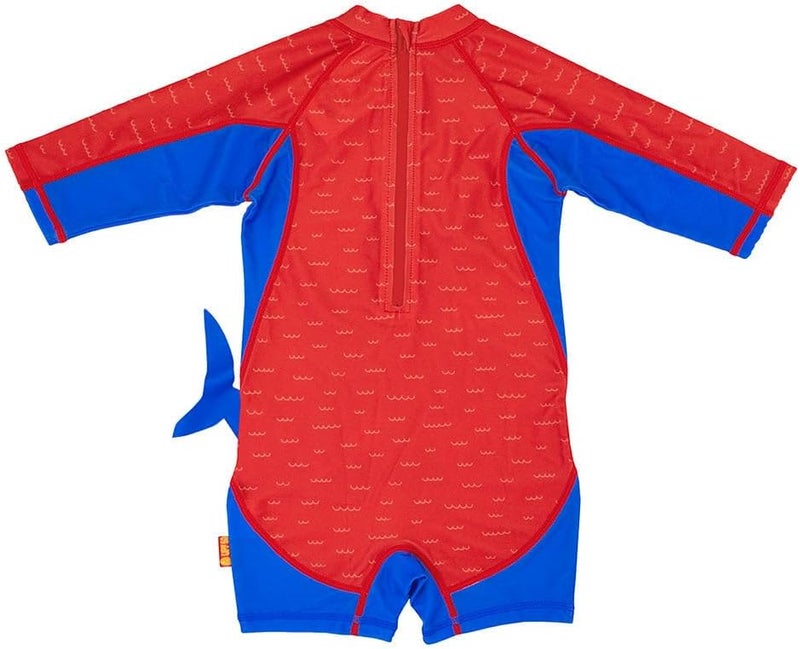 Zoocchini Unisex Baby One Piece Surf Suit - Sophie The Shark, Blue Shark, 2-3 Years - Image 2
