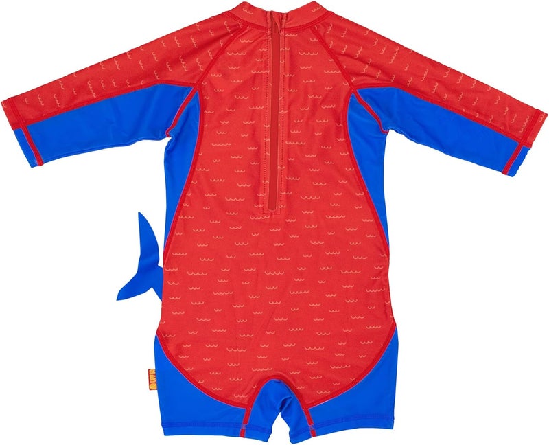Zoocchini Unisex Baby One Piece Surf Suit - Sophie The Shark, Blue Shark, 2-3 Years - Image 5