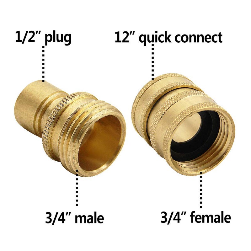 Twinkle Star Pressure Washer Adapter Set, Quick Disconnect Kit, M22 14 mm Quick Connect Swivel to 3/8'' Quick Connect Fittings, 3/4" to Quick Release - Image 4