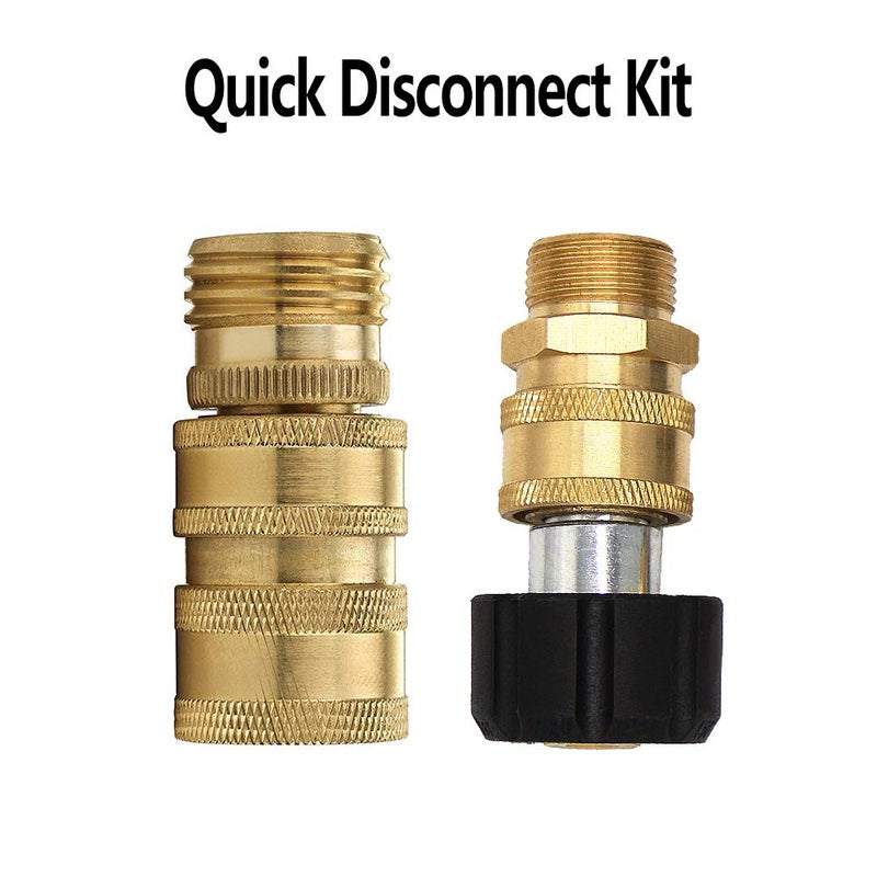 Twinkle Star Pressure Washer Adapter Set, Quick Disconnect Kit, M22 14 mm Quick Connect Swivel to 3/8'' Quick Connect Fittings, 3/4" to Quick Release - Image 5