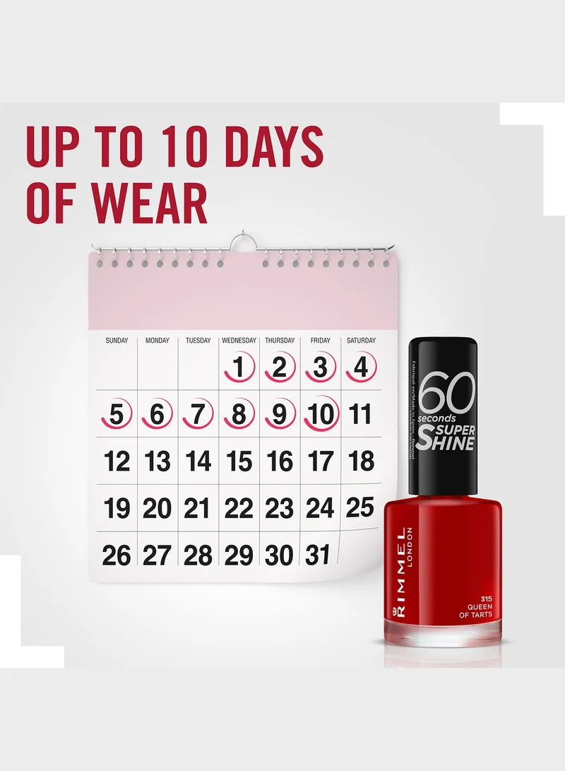 RIMMEL LONDON Rimmel 60 Seconds Super Shine Nail Polish – 315 – Queen Of Tarts, 8ml