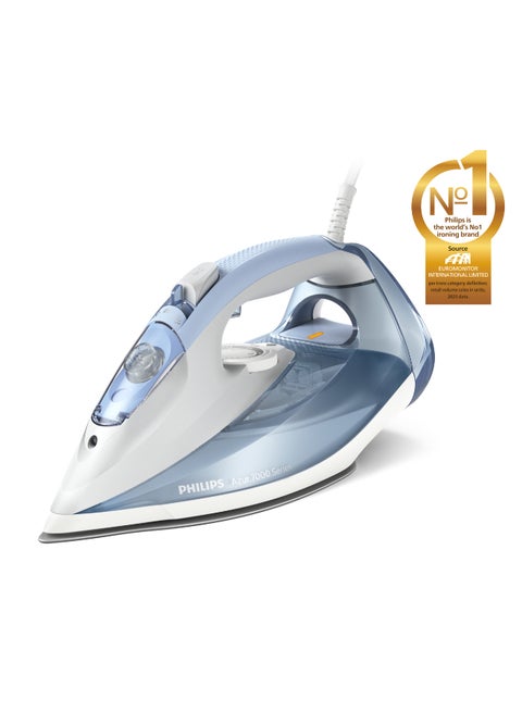 Philips 7000 Series Steam Iron - 2600W, 220 g steam boost, SteamGlide Plus soleplate, Light Blue/Gray - DST7011/26 300 ml 2600 W DST7011/26 Light Blue/Grey