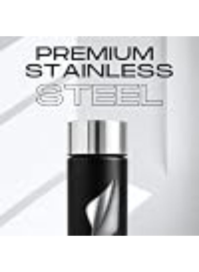 Speedex Black Stainless Steel Water Bottle 1 Litre Set of 4 | Single Wall Water Bottles | BIS Approved Reusable Bottles for Kids & Adults | School, Office, Gym & Travel - Image 3