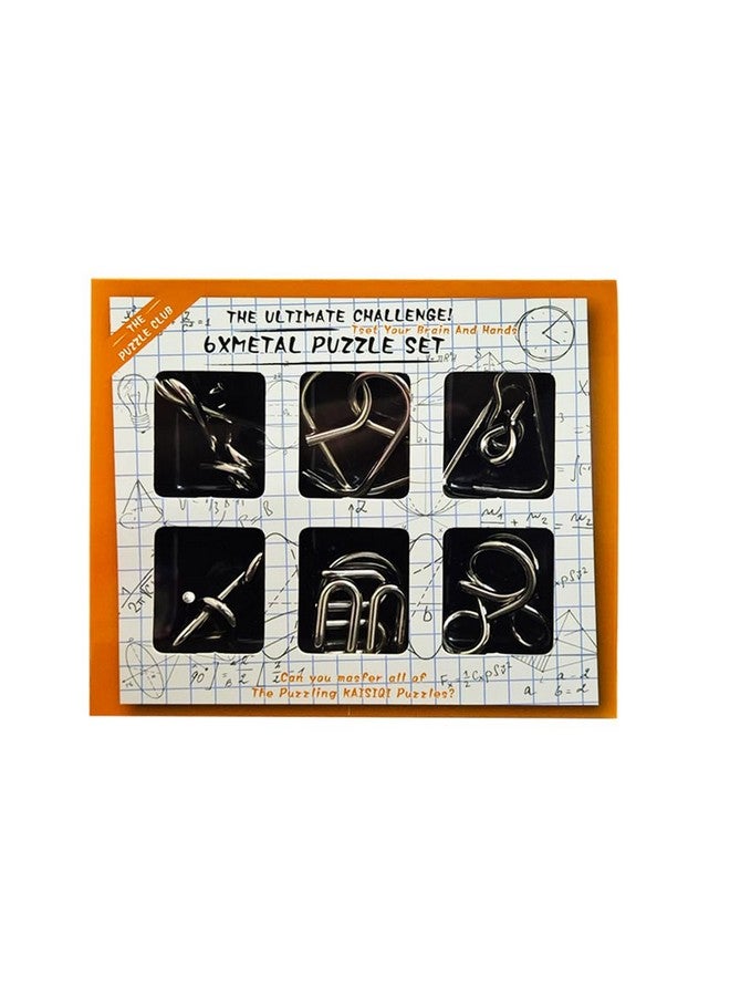 Parteet PARTEET Brain Teasers Metal Wire Puzzle Toys Metal Puzzle Toys for Gifts, Party Favors, Prizes, Disentanglement Puzzle Unlock Interlock Toys - Iq Puzzle Brain Teaser (6Pc)(Random Puzzle) - Image 1