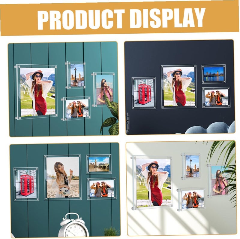 PRETYZOOM Acrylic Photo Frame Xl Decorative Picture Frame for Wall Display, Acrylic Photo Display Holder for Gallery Wall and Home Décor - Image 4