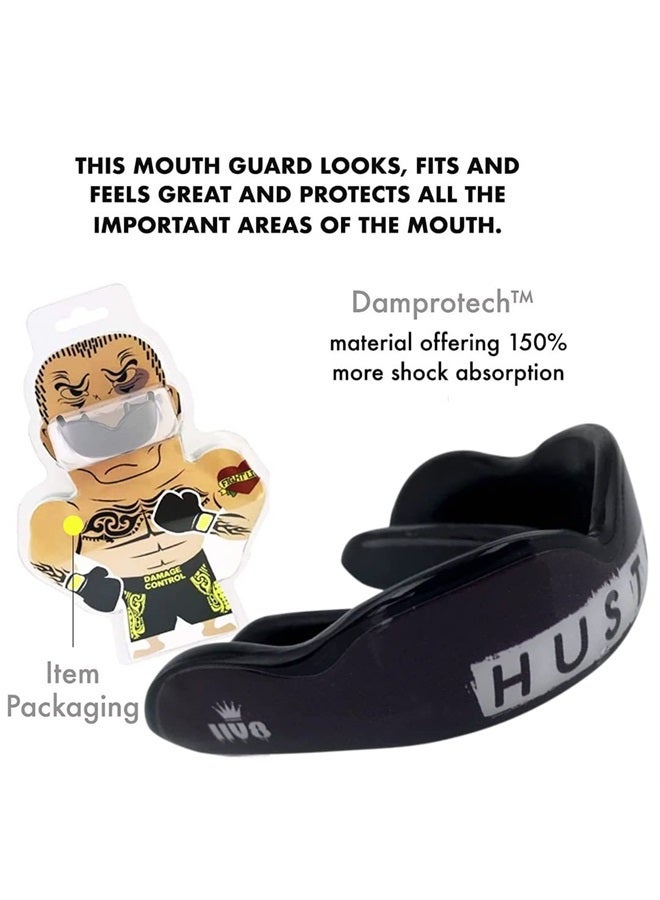 DAMAGE CONTROL حارس الفم عالي التأثير، حراس الفم للرياضات، الملاكمة، دربي التزلج، الهوكي، حارس الفم لللاكروس، حراس الفم مع ملاءمة فائقة وحماية ضد الصدمات (للراشدين، هاسل) - Image 5