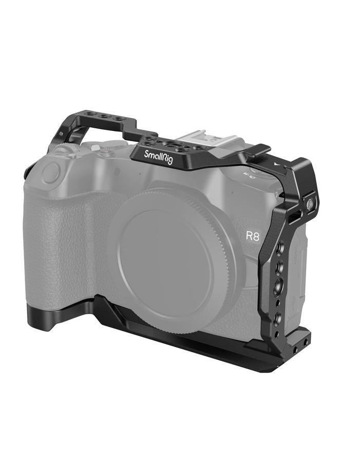 SmallRig Cage for Canon R8, Camera Cage for EOS R8 with1/4-20 Threaded Holes, 3/8"-16 Locating Holes for ARRI, Included Cold Shoe, QD Port and NATO Rail - 4212 - Image 1