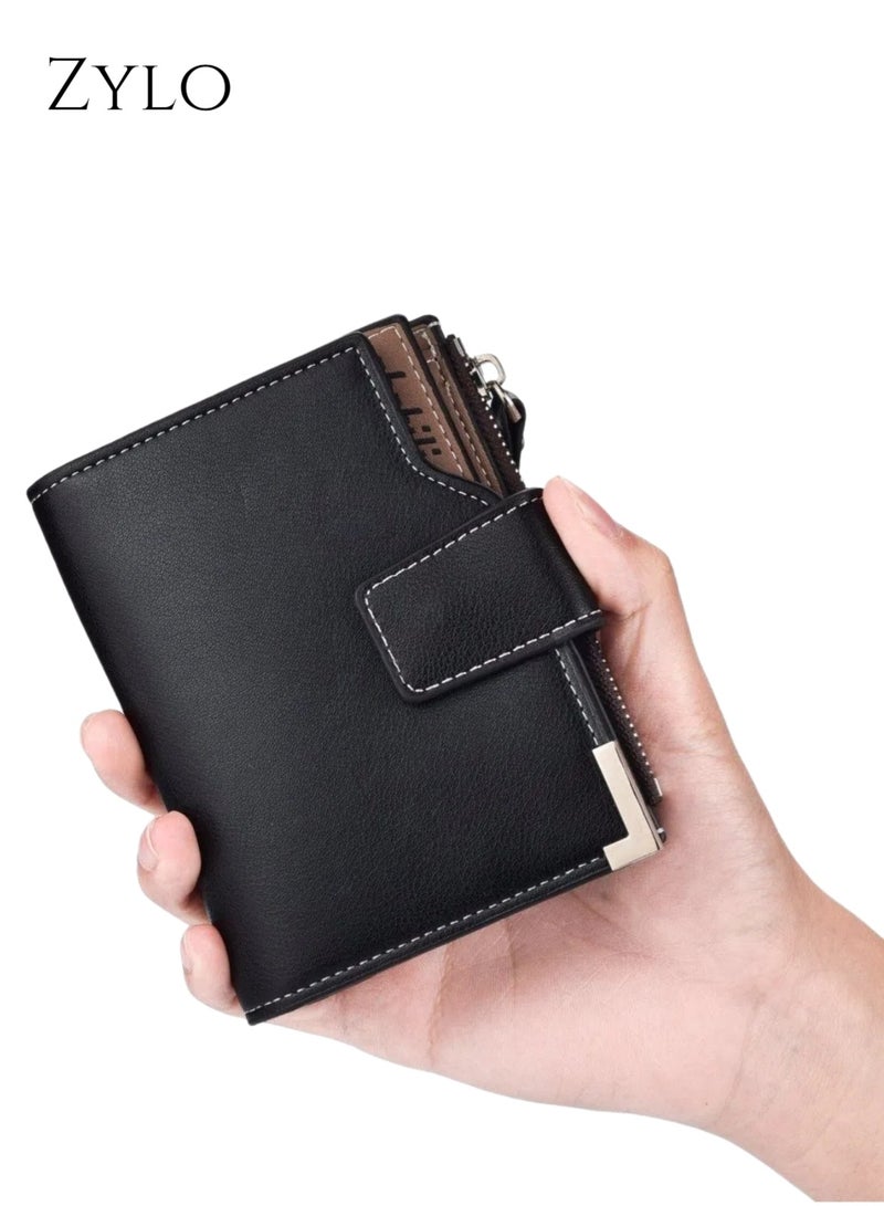 زيلو محفظة جلدية فاخرة للرجال - تصميم بفتحات متعددة للبطاقات من طبقتين، حامل للبطاقات والأموال، متينة، مانعة لتقنية تحديد الهوية بموجات الراديو - Image 4