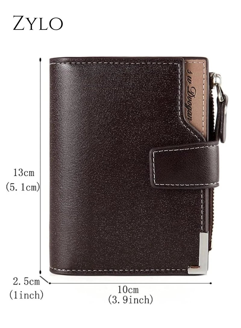 زيلو محفظة جلدية فاخرة للرجال - تصميم بفتحات متعددة للبطاقات من طبقتين، حامل للبطاقات والأموال، متينة، مانعة لتقنية تحديد الهوية بموجات الراديو - Image 3