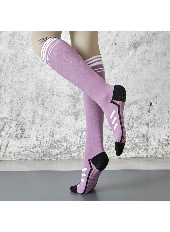 Bluejw Professional Women Non-slip Calf Long Yoga Socks Non-five Finger Round Head Pressure Sports Socks Pilates - Image 2