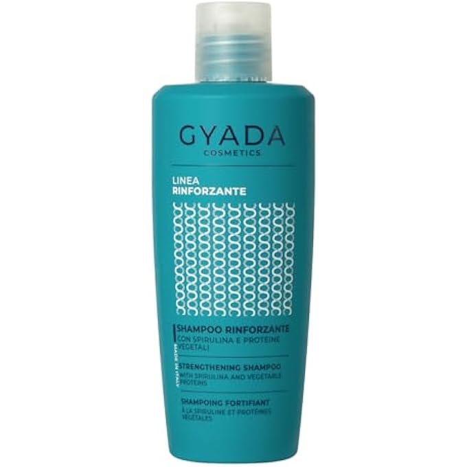 GYADA COSMETICS , SPIRULINA STRENGTHENING SHAMPOO FOR BRITTLE AND THINNING HAIR RESTRUCTURING STIMULATES HAIR REGROWTH WITH OATS AND GINSENG 250ML - Image 1