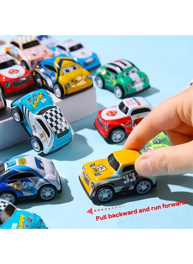 16 Pcs Pull Back Toy Cars Durable Plastic 16 Random Styles Gift For Kids Party - Image 5