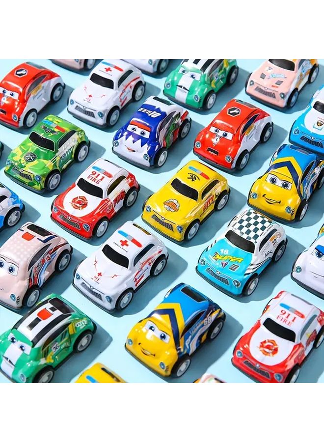 16 Pcs Pull Back Toy Cars Durable Plastic 16 Random Styles Gift For Kids Party - Image 4