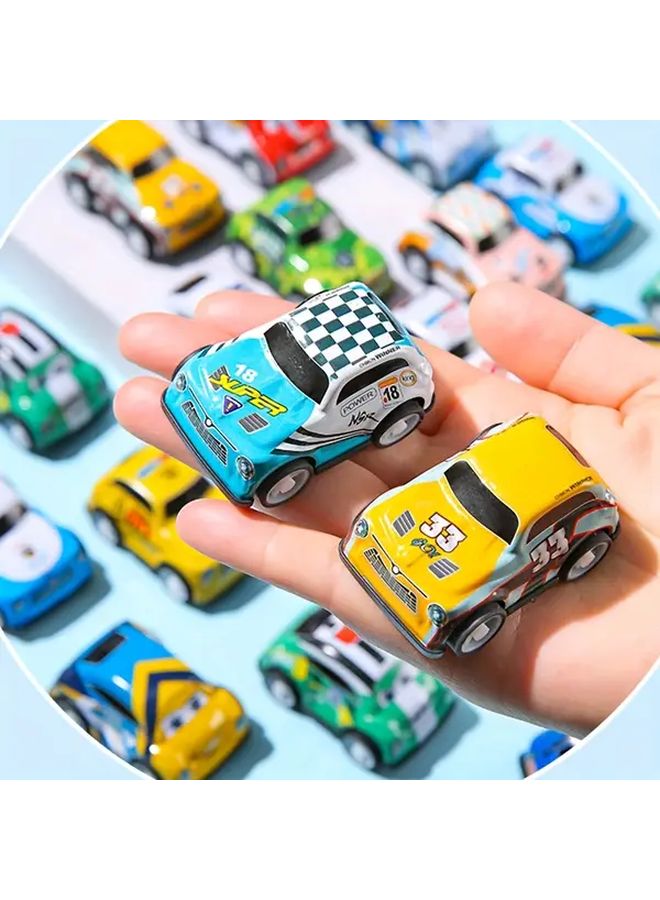 16 Pcs Pull Back Toy Cars Durable Plastic 16 Random Styles Gift For Kids Party - Image 2