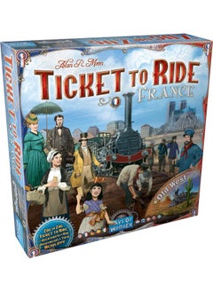 Days of Wonder Ticket to Ride France + Old West Board Game EXPANSION - Train Route Strategy Game, Fun Family Game for Kids & Adults, Ages 8+, 2-6 Players, 30-60 Minute Playtime, Made by Days of Wonder  - Image 1