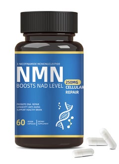 مااك10 فورميولاز بديل مكمل NMN - ليبوسومال NMNH (ثنائي هيدرونيكوتيناميد أحادي النوكليوتيد) - مكمل NAD عالي النقاء لمكافحة الشيخوخة والطاقة والتركيز - 60 كبسولة - 250 مجم  - Image 1