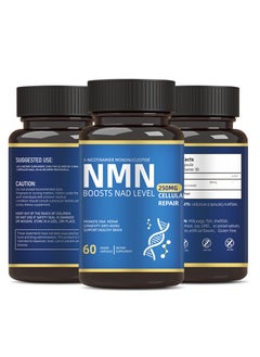 مااك10 فورميولاز بديل مكمل NMN - ليبوسومال NMNH (ثنائي هيدرونيكوتيناميد أحادي النوكليوتيد) - مكمل NAD عالي النقاء لمكافحة الشيخوخة والطاقة والتركيز - 60 كبسولة - 250 مجم  - Image 4