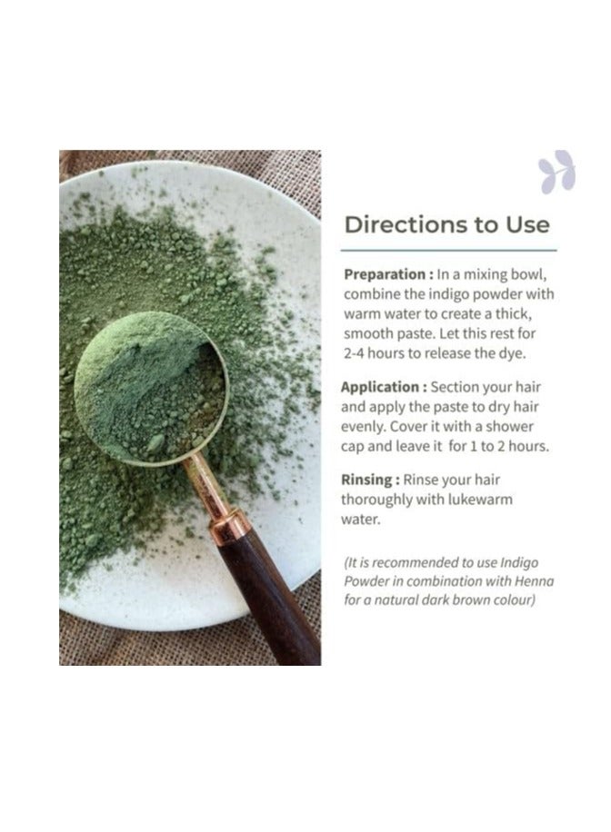 مملكة الإكسسوارات مسحوق النيلي (100 غرام) - نقي وطبيعي 100% | مناسب لجميع أنواع الشعر | يمنح لونًا أزرق-أسود غامقًا مع فوائد مغذية ومرطبة - Image 5