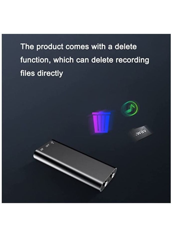 Only 0.3 inches thick,Mini Voice Activated Recorder,Digital Audio Recorder,Small Listening Device (16GB)