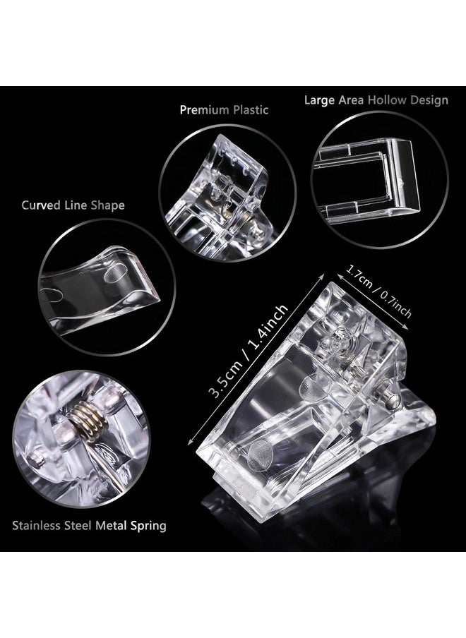 MIKIMIQI - Dual Nail Forms Set Poly Gel Quick Building Nail Kit 120Pcs Stiletto Gel Nail Molds With 10Pcs Acrylic Nail Tips Clips 1Pc Dualended Poly Extension Gel Brush Nail File For Polygel Extension - Image 1