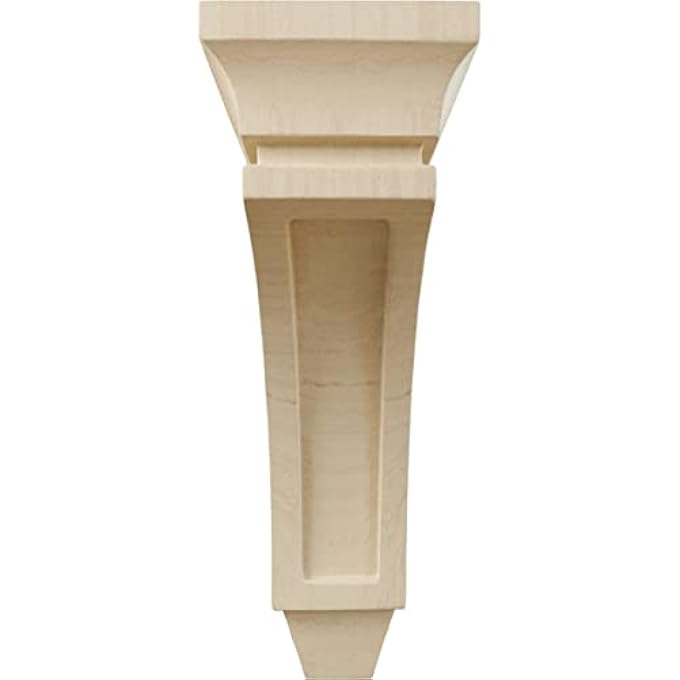 CORW03X06X08LURW CORBEL, RUBBER WOOD-READY TO BE STAINED, 2 3/4"W X 5 1/2"D X 8"H - Image 2