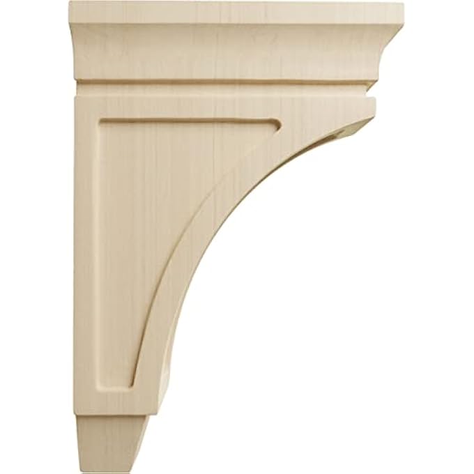 CORW03X06X08LURW CORBEL, RUBBER WOOD-READY TO BE STAINED, 2 3/4"W X 5 1/2"D X 8"H - Image 3