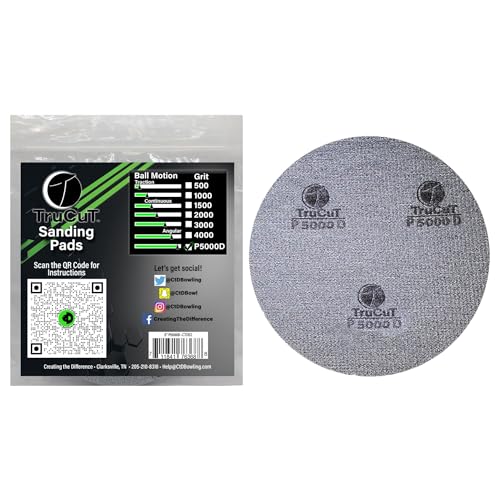 Creating the Difference TruCut Sanding Pads | Made Specifically for Bowling Balls | Resurfacing – Surface Management (5000 Grit, 5 inch) - Image 1