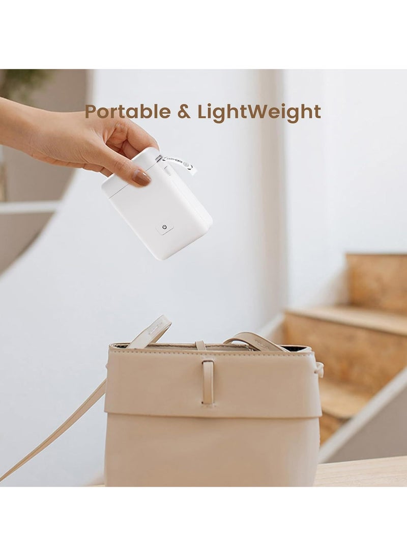 Mini Portable Thermal Printer Label Printer Label maker Bluetooth Multiple label styles with 1 Roll of Paper Label/White, Compatible with Android IOS for labeling, notes, and memos for office organi - Image 2