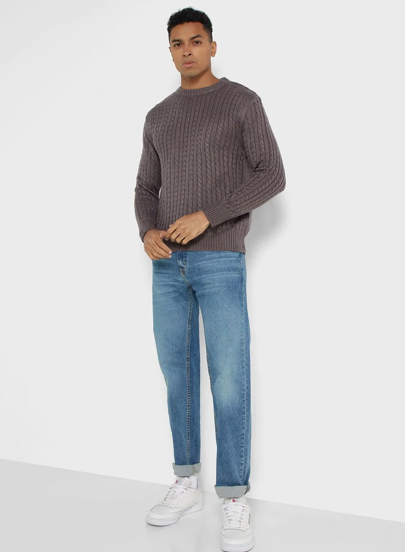 Robert Wood Cable Knit Sweater