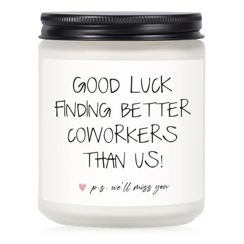 BAUBLEDAZZ Coworker Leaving Gifts for Women Handmade Lavender Soy Wax Candle7oz Funny Going Away Goodbye Farewell Gifts for Coworkers Boss Men Women Friend - Image 2