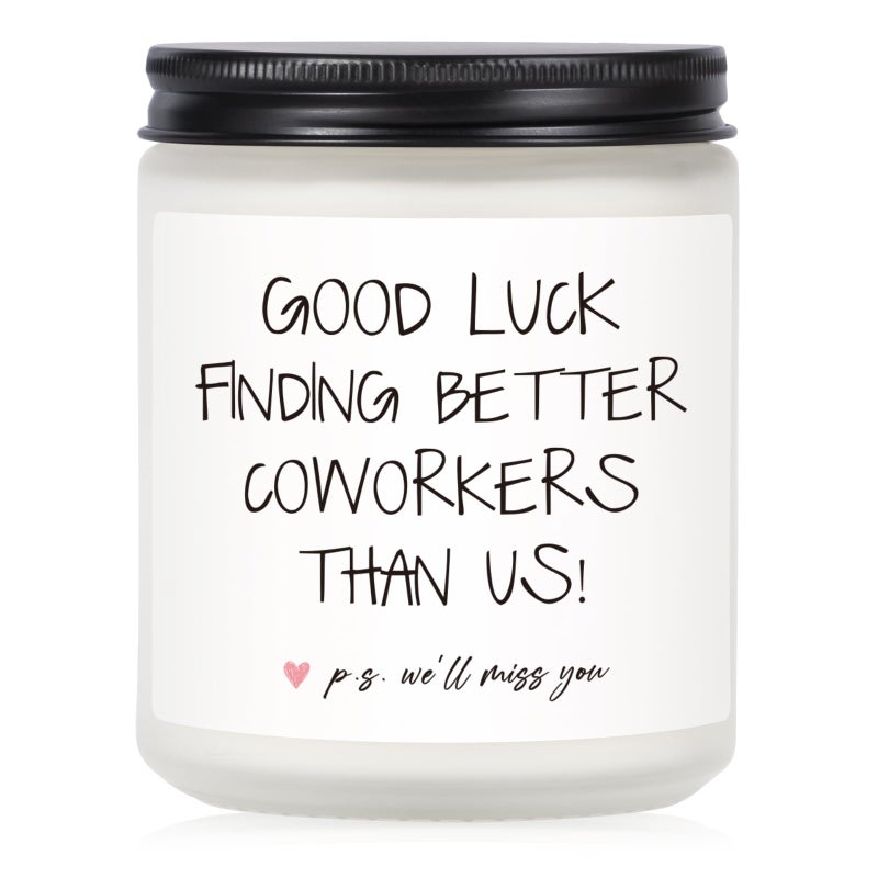 BAUBLEDAZZ Coworker Leaving Gifts for Women Handmade Lavender Soy Wax Candle7oz Funny Going Away Goodbye Farewell Gifts for Coworkers Boss Men Women Friend - Image 3