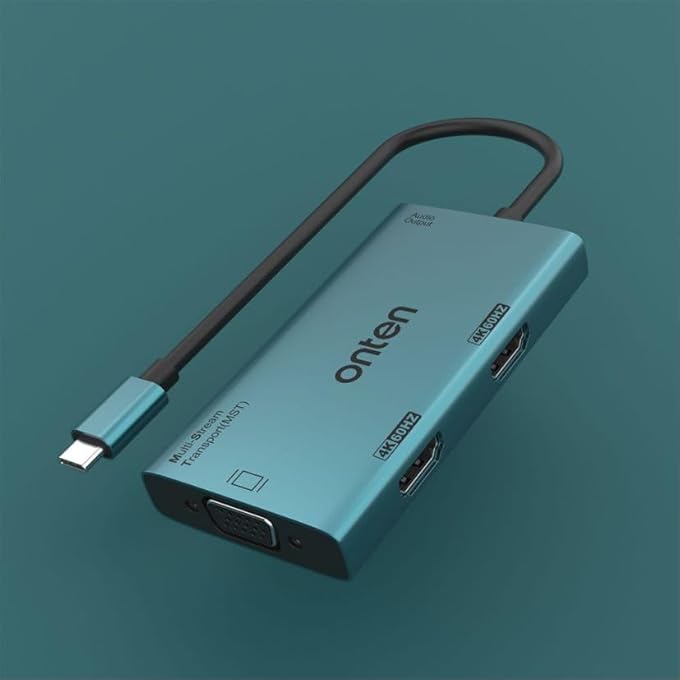 onten USB-C TO DUAL HDMI AND VGA ADAPTER - Image 2