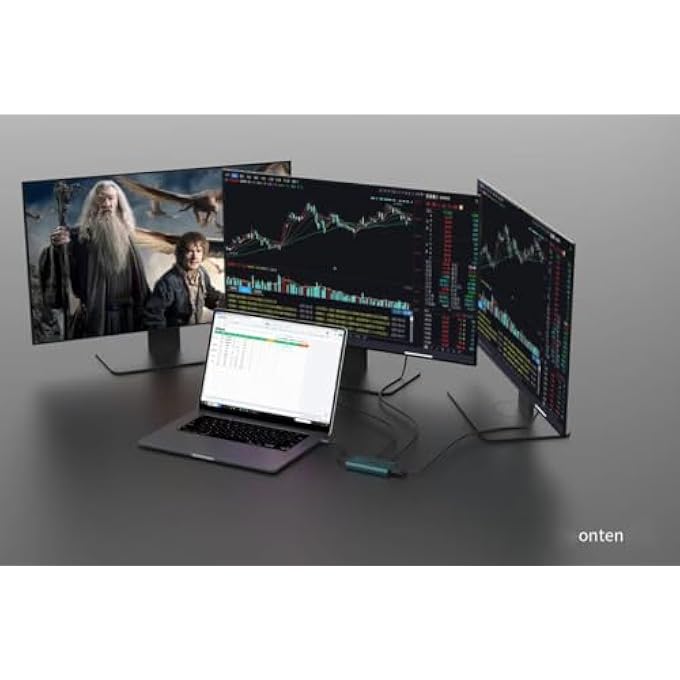 onten USB-C TO DUAL HDMI AND VGA ADAPTER - Image 3