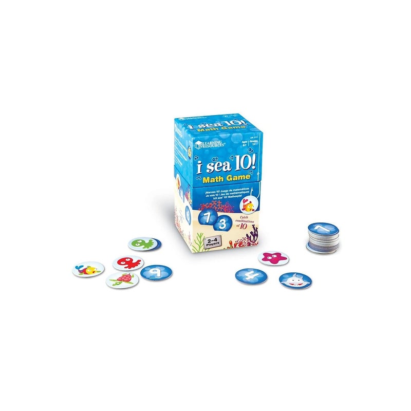 Learning Resources Learning Resources I Sea 10! Game, Math Games, Addition and Subtraction, Homeschool & Classroom Math Games, Educational, Includes 100 Cards, Ages 6+ - Image 5