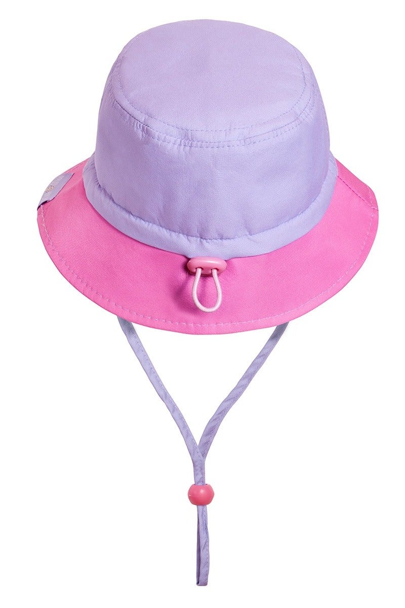 ميلك آند مو قبعة شمسية للرضّع، قبعة شمسية للأطفال من عمر 0 إلى 18 شهرًا، بحزام ذقن قابل للتعديل، تصميم مطاطي مريح، قماش خفيف الوزن، قبعة للأطفال الصغار بتصميم حورية البحر – صناعة تركية. - Image 3