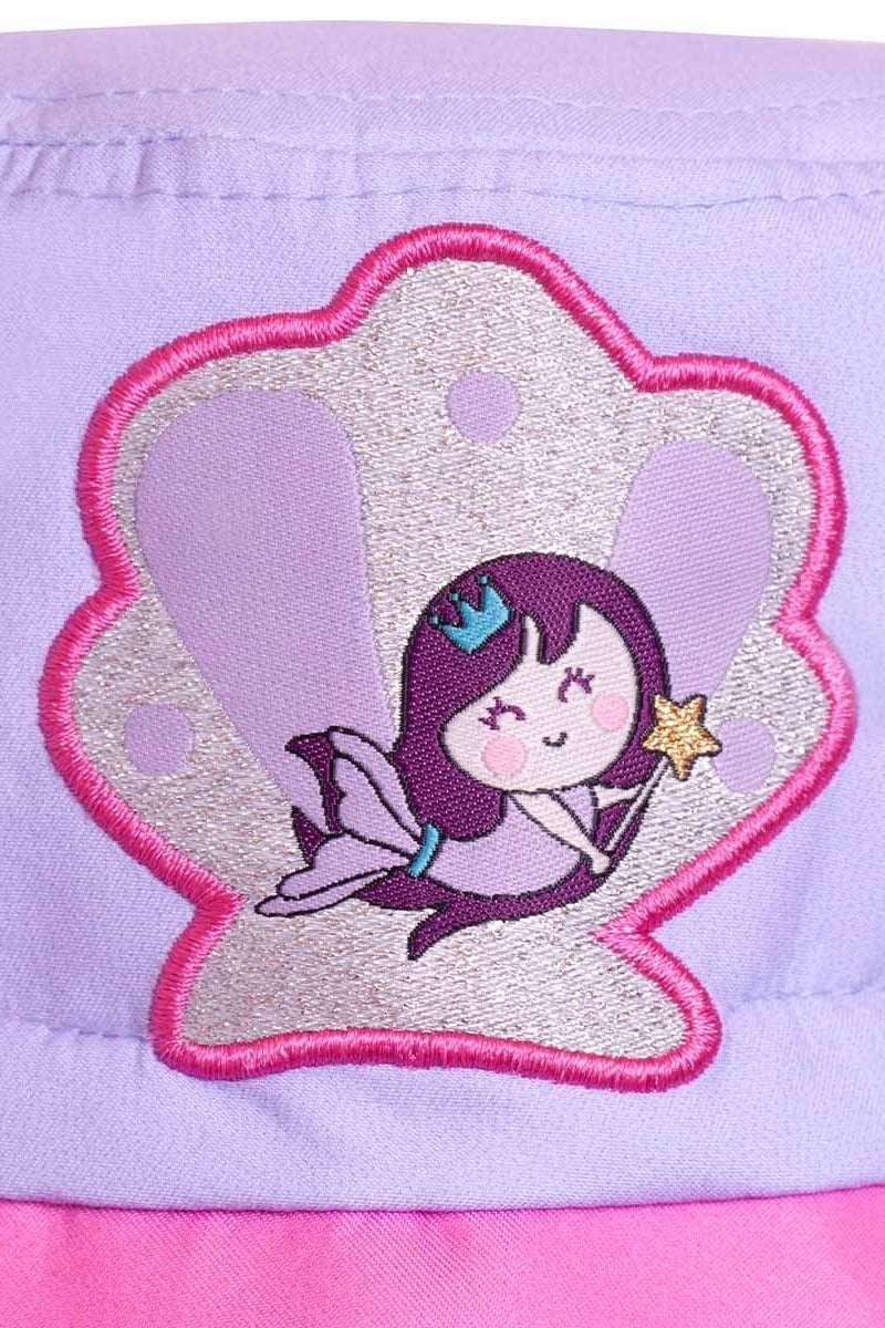 ميلك آند مو قبعة شمسية للرضّع، قبعة شمسية للأطفال من عمر 0 إلى 18 شهرًا، بحزام ذقن قابل للتعديل، تصميم مطاطي مريح، قماش خفيف الوزن، قبعة للأطفال الصغار بتصميم حورية البحر – صناعة تركية. - Image 4