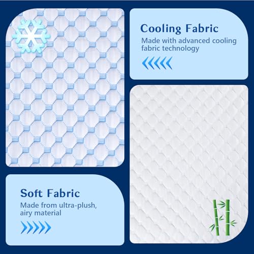 Iwacool Thin Pillow for Sleeping, Cooling Gel Flat Pillow for Stomach and Back Sleepers, Ultra Slim Stomach Sleeping Pillows for Shoulder Neck Pain Relief, Low Profile Memory Foam Pillows 2.25-inches - Image 4