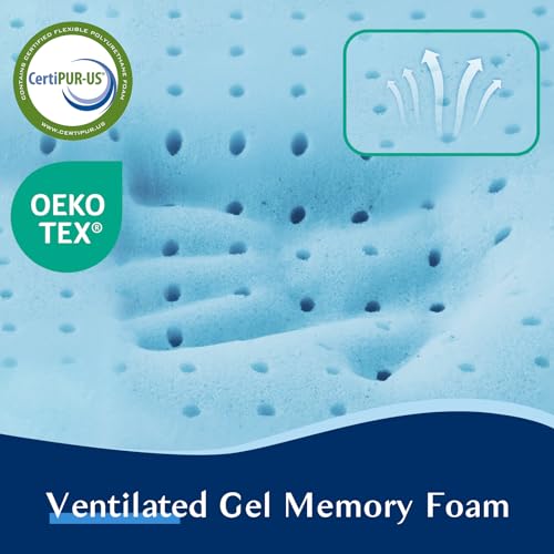 Iwacool Thin Pillow for Sleeping, Cooling Gel Flat Pillow for Stomach and Back Sleepers, Ultra Slim Stomach Sleeping Pillows for Shoulder Neck Pain Relief, Low Profile Memory Foam Pillows 2.25-inches - Image 5