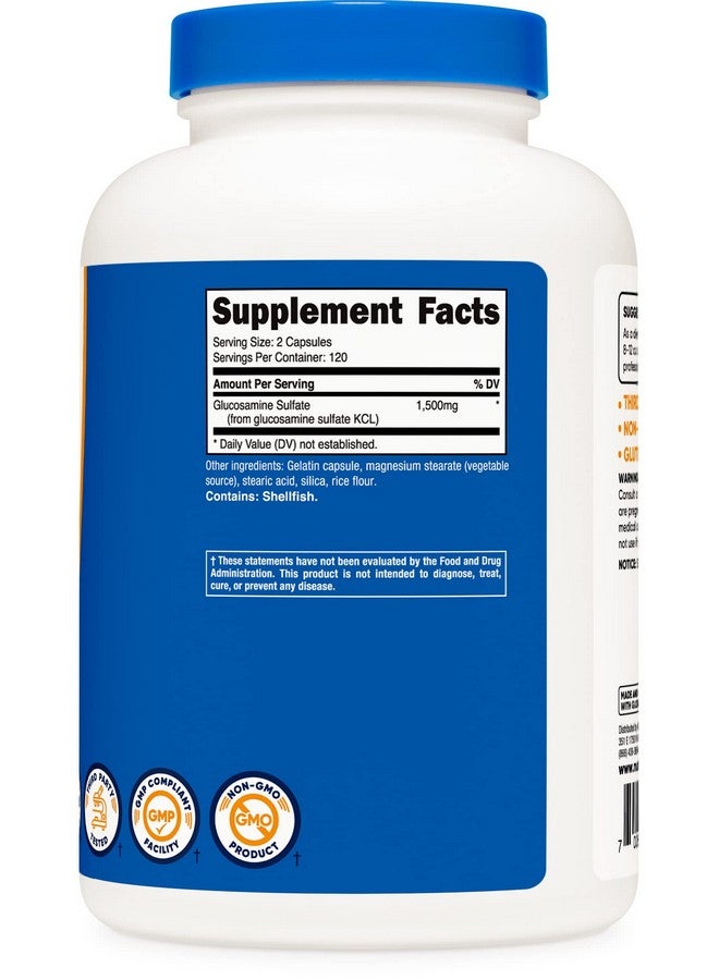 Nutricost غلوكوزامين سلفات 750 ملغ 240 كبسولة (1500 ملغ لكل حصة) - Image 5