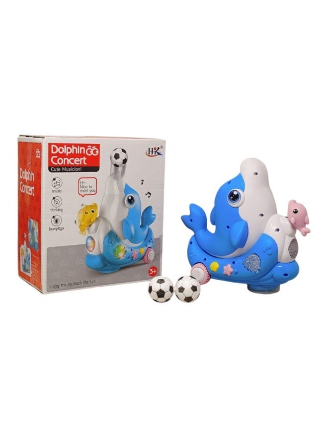 Whynot Premium Ball Blowing Dolphin with Music & Lights – Ramadan Songs Toy - Image 1