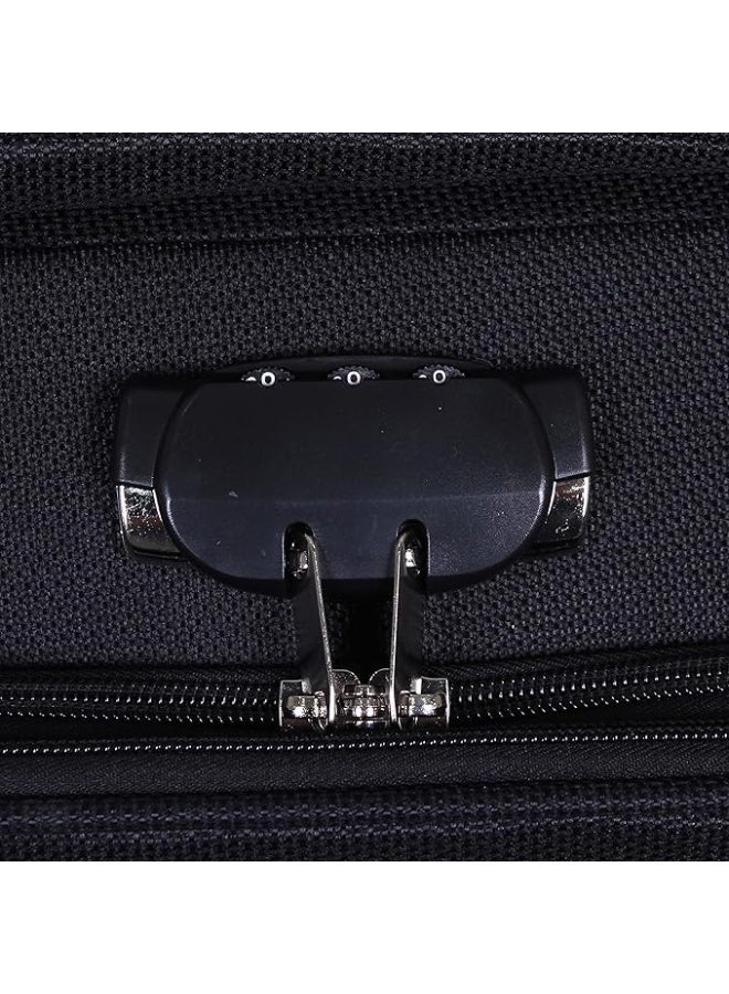 Heavy Duty Oxford Luggage Trolley Bag Black Scratch Resistant with 360 Degree Swivel Wheels Sizes 20 24 28 32 - Image 2