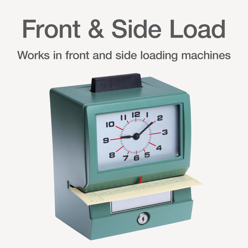 Adams Time Cards, Weekly, 2-Sided, Overtime Format, 3-3/8" x 8-1/4", Manila, Green/Red Print, 200-Count (9660-200) - Image 5