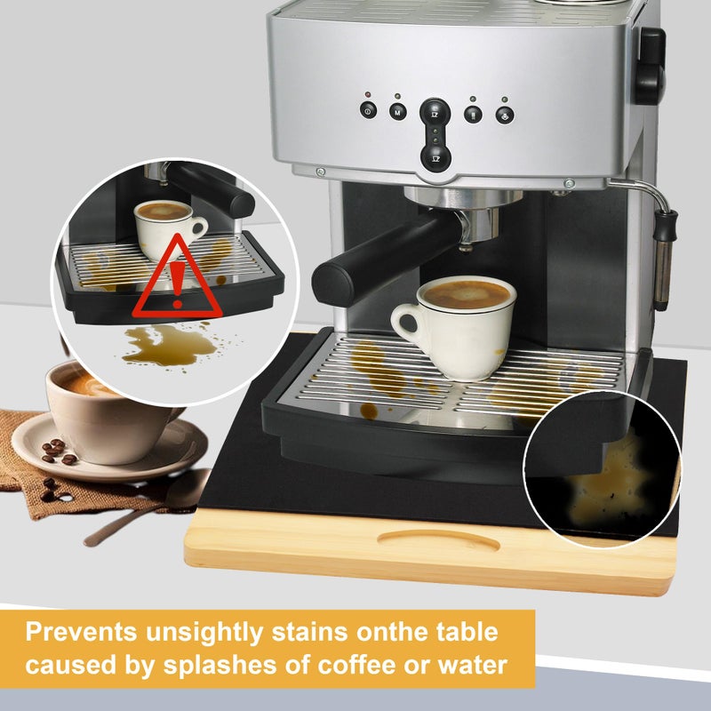MinBoo Bamboo Appliance Slider,Sliding Tray for Coffee Maker, Kitchen Countertop Appliance Rolling Tray,Slides Easily from Under The Cabinet,Wide - Large (16" Wx13 D) - Image 4