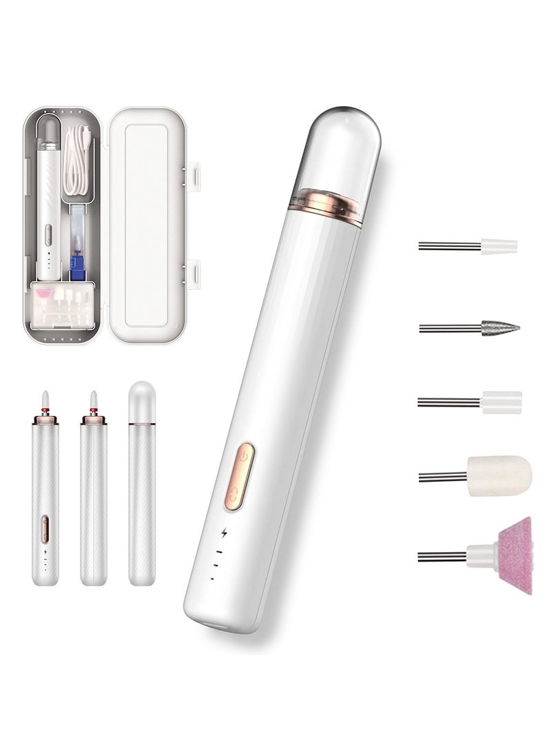 joyzzz Cordless Nail Drill, Portable Nail Grinder, Manicure Tools Kits, Nail Drills for Acrylic Remove/Poly Gel Nails/Manicure/Pedicure/Polishing Shape/Salons, Electric Nail File with Portable Case - Image 2